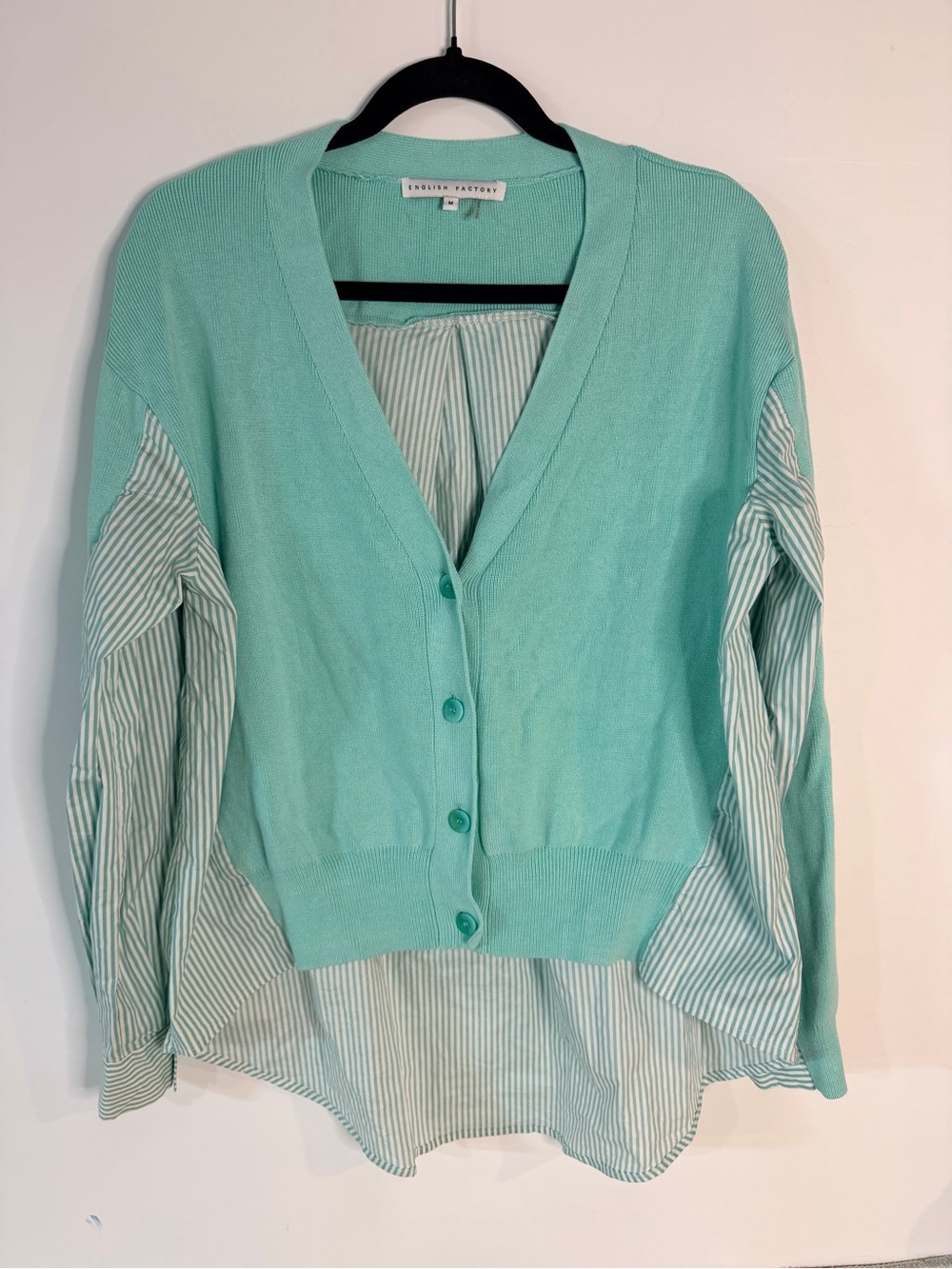 English Factory mixed-media cardigan